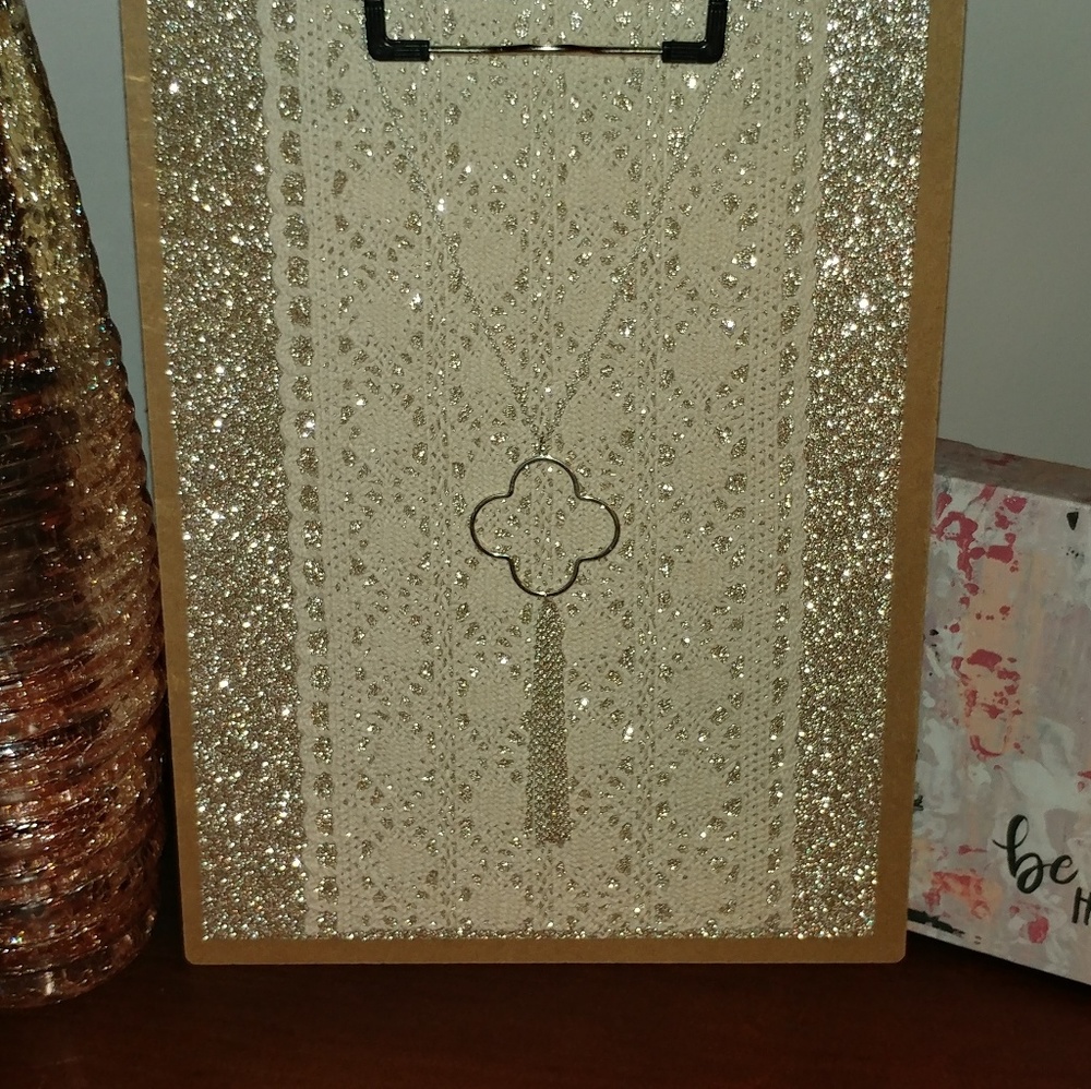 Long Silver Tassle Necklace